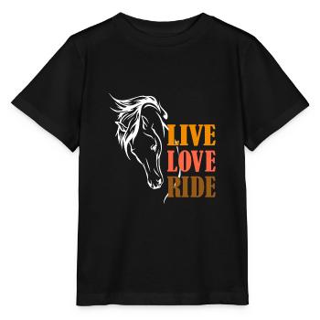 Live Love Ride - Stanley/Stella MINI CREATOR Kids’ T-Shirt - black - Front - Mikhail (115cm)
