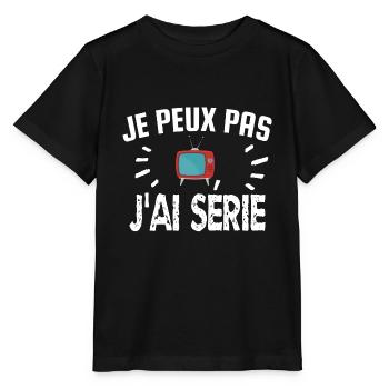 je peux pas j'ai série - T-shirt bio MINI CREATOR Stanley/Stella Enfant - noir - Devant - Mikhail (115cm)