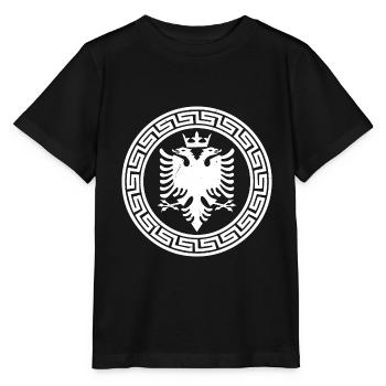 République d’Albanie Albanie Shqipëria Tirana Albanais - T-shirt bio MINI CREATOR Stanley/Stella Enfant - noir - Devant - Mikhail (115cm)