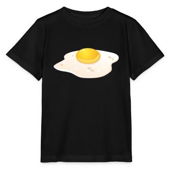 Spiegelei Frühstück - Stanley/Stella Kinder T-Shirt MINI CREATOR  - Schwarz - Vorne - Mikhail (115cm)