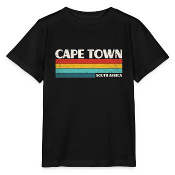 Cape Town South Africa Vintage Retro 70s Cape Town - Stanley/Stella MINI CREATOR Kids’ T-Shirt - black - Front - Mikhail (115cm)