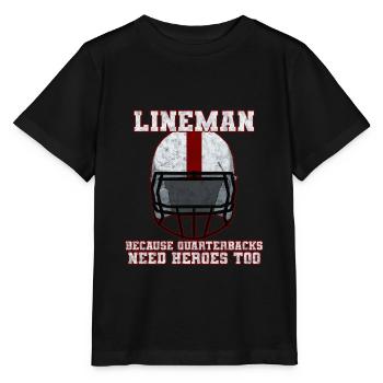 Les quarterbacks de football ont aussi besoin de héros - T-shirt bio MINI CREATOR Stanley/Stella Enfant - noir - Devant - Mikhail (115cm)