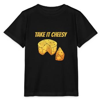Take It Cheesy Cheese Fondue - Stanley/Stella MINI CREATOR Kids’ T-Shirt - black - Front - Mikhail (115cm)