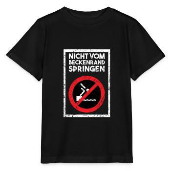 Nicht vom Beckenrand springen Bademeister - Stanley/Stella Kinder T-Shirt MINI CREATOR  - Schwarz - Vorne - Mikhail (115cm)