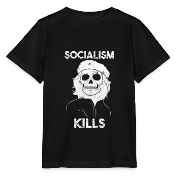 Socialism Kills Anti Socialism Capitalism - Stanley/Stella MINI CREATOR Kids’ T-Shirt - black - Front - Mikhail (115cm)