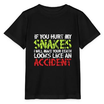 Serpents mère serpent reptile ne blesse pas mon serpent - T-shirt bio MINI CREATOR Stanley/Stella Enfant - noir - Devant - Mikhail (115cm)