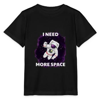 J’ai besoin de plus d’espace Weltraum Astronaute - T-shirt bio MINI CREATOR Stanley/Stella Enfant - noir - Devant - Mikhail (115cm)
