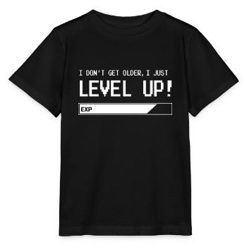 Level Up - Stanley/Stella Kinder T-Shirt MINI CREATOR  - Schwarz - Vorne - Mikhail (115cm)