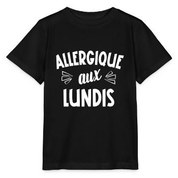 allergique aux lundis - T-shirt bio MINI CREATOR Stanley/Stella Enfant - noir - Devant - Mikhail (115cm)