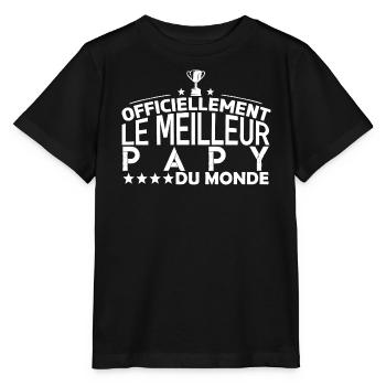 Papy Cadeau pour papy Anniversaire papy Papa - T-shirt bio MINI CREATOR Stanley/Stella Enfant - noir - Devant - Mikhail (115cm)