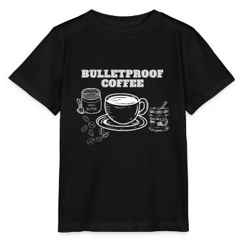 Ketogene Diät mit kugelsicherem Kaffee - Stanley/Stella Kinder T-Shirt MINI CREATOR  - Schwarz - Vorne - Mikhail (115cm)