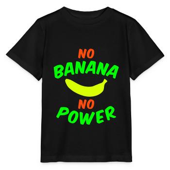 Pas de banane pas de puissance (banane) - T-shirt bio MINI CREATOR Stanley/Stella Enfant - noir - Devant - Mikhail (115cm)