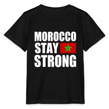 Morocco stay strong - T-shirt bio MINI CREATOR Stanley/Stella Enfant - noir - Devant - Mikhail (115cm)
