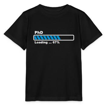 PhD loading bar - Stanley/Stella MINI CREATOR Kids’ T-Shirt - black - Front - Mikhail (115cm)