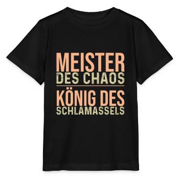 Meister Des Chaos König Des Schlamassels - Stanley/Stella Kinder T-Shirt MINI CREATOR  - Schwarz - Vorne - Mikhail (115cm)