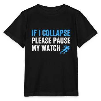 Si je m’effondre, veuillez mettre ma montre en pause - T-shirt bio MINI CREATOR Stanley/Stella Enfant - noir - Devant - Mikhail (115cm)