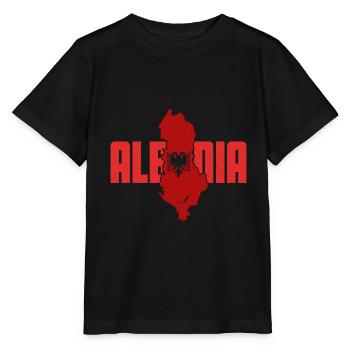 République d’Albanie Albanie Shqipëria Tirana Albanais - T-shirt bio MINI CREATOR Stanley/Stella Enfant - noir - Devant - Mikhail (115cm)