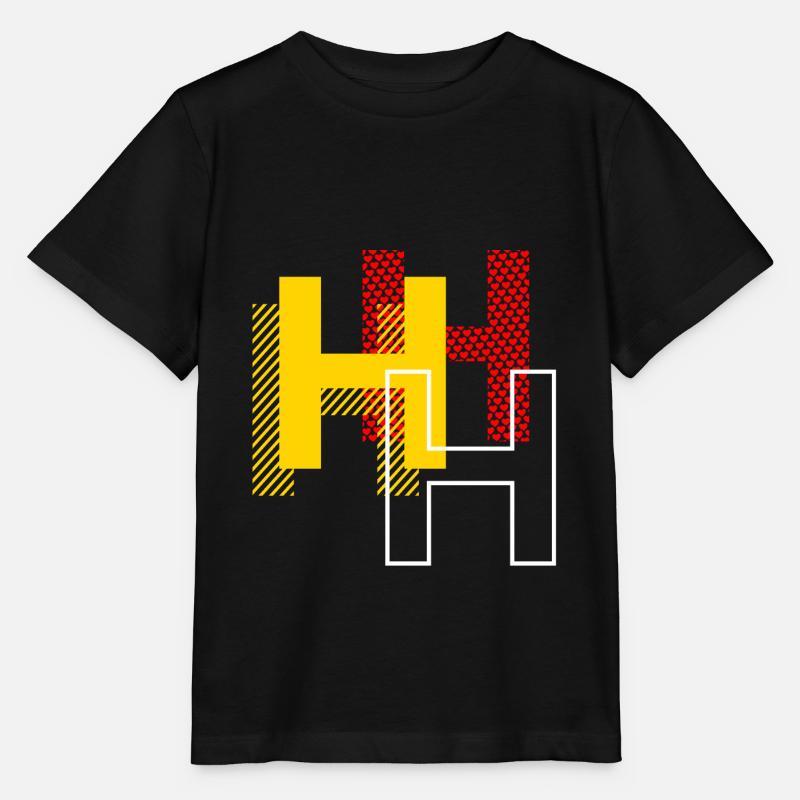 H h h - T-shirt bio MINI CREATOR Stanley/Stella Enfant - noir