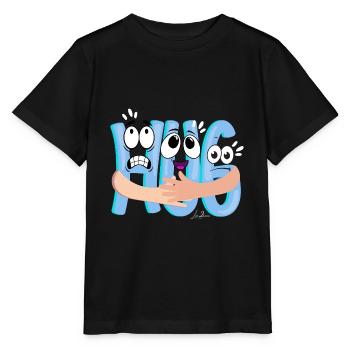 Blaues Cartoon-Kuscheln - Humorvoll - Stanley/Stella Kinder T-Shirt MINI CREATOR  - Schwarz - Vorne - Mikhail (115cm)