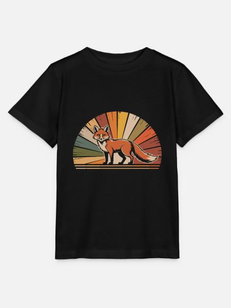 Fuchs Tier - Stanley/Stella Kinder T-Shirt MINI CREATOR  - Schwarz