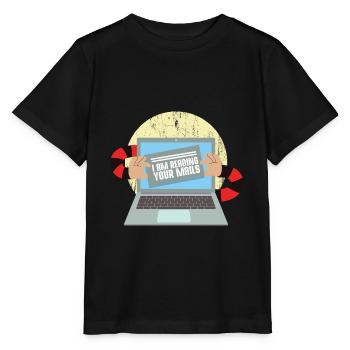 Hacking Phishing I am reading your Mails - Stanley/Stella MINI CREATOR Kids’ T-Shirt - black - Front - Mikhail (115cm)