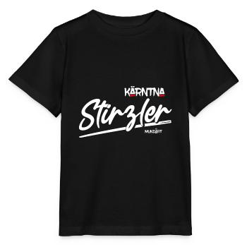 Kärntner Mundart Stirzler Herumtreiber - Stanley/Stella Kinder T-Shirt MINI CREATOR  - Schwarz - Vorne - Mikhail (115cm)