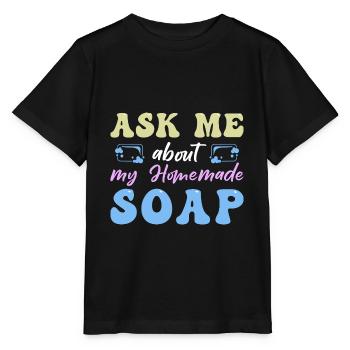 Seife Herstellen Handgemachte Seife - Stanley/Stella Kinder T-Shirt MINI CREATOR  - Schwarz - Vorne - Mikhail (115cm)