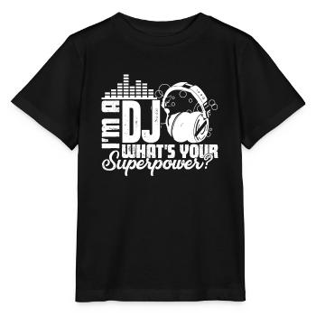 DJ je suis un DJ - T-shirt bio MINI CREATOR Stanley/Stella Enfant - noir - Devant - Mikhail (115cm)
