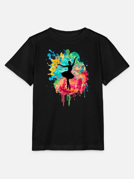 Ballerine dans la danse PopArt - T-shirt bio MINI CREATOR Stanley/Stella Enfant - noir
