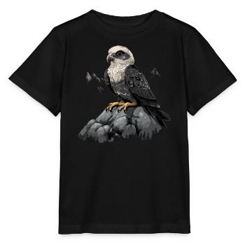 Hawk Bird Bird of Prey - Stanley/Stella MINI CREATOR Kids’ T-Shirt - black - Front - Mikhail (115cm)