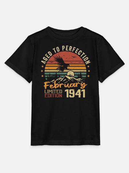 Geboren im Februar 1941. Geburtstag 1941, Februar - Stanley/Stella Kinder T-Shirt MINI CREATOR  - Schwarz