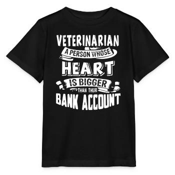 Veterinarian Big Heart - Stanley/Stella MINI CREATOR Kids’ T-Shirt - black - Front - Mikhail (115cm)