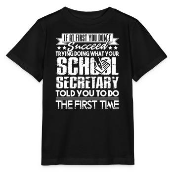 School Secretary Funny School Secretary - Stanley/Stella MINI CREATOR Kids’ T-Shirt - black - Front - Mikhail (115cm)