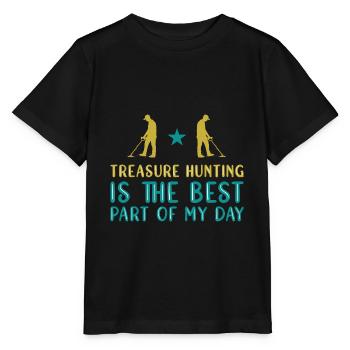 Chasseur de trésors Chasse au trésor Détecteur de métaux - T-shirt bio MINI CREATOR Stanley/Stella Enfant - noir - Devant - Mikhail (115cm)