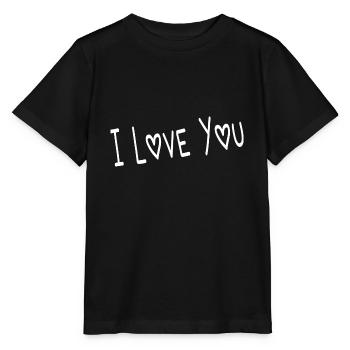 VALENTINSTAG. ICH LIEBE DICH. ICH LIEBE DICH. LIEBE. LIEBE - Stanley/Stella Kinder T-Shirt MINI CREATOR  - Schwarz - Vorne - Mikhail (115cm)
