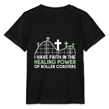 Roller Coaster Amusement Park Amusement Park - Stanley/Stella MINI CREATOR Kids’ T-Shirt - black - Front - Mikhail (115cm)