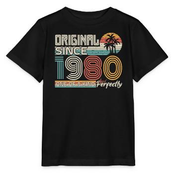 1980 anniversary 1980 born in 1980 anniversary - Stanley/Stella MINI CREATOR Kids’ T-Shirt - black - Front - Mikhail (115cm)