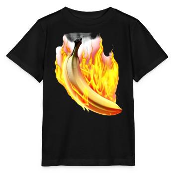 Burning banana - Stanley/Stella MINI CREATOR Kids’ T-Shirt - black - Front - Mikhail (115cm)