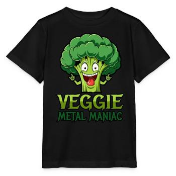 Veggie Metal Maniac - Vegan Music - Saying - Stanley/Stella MINI CREATOR Kids’ T-Shirt - black - Front - Mikhail (115cm)