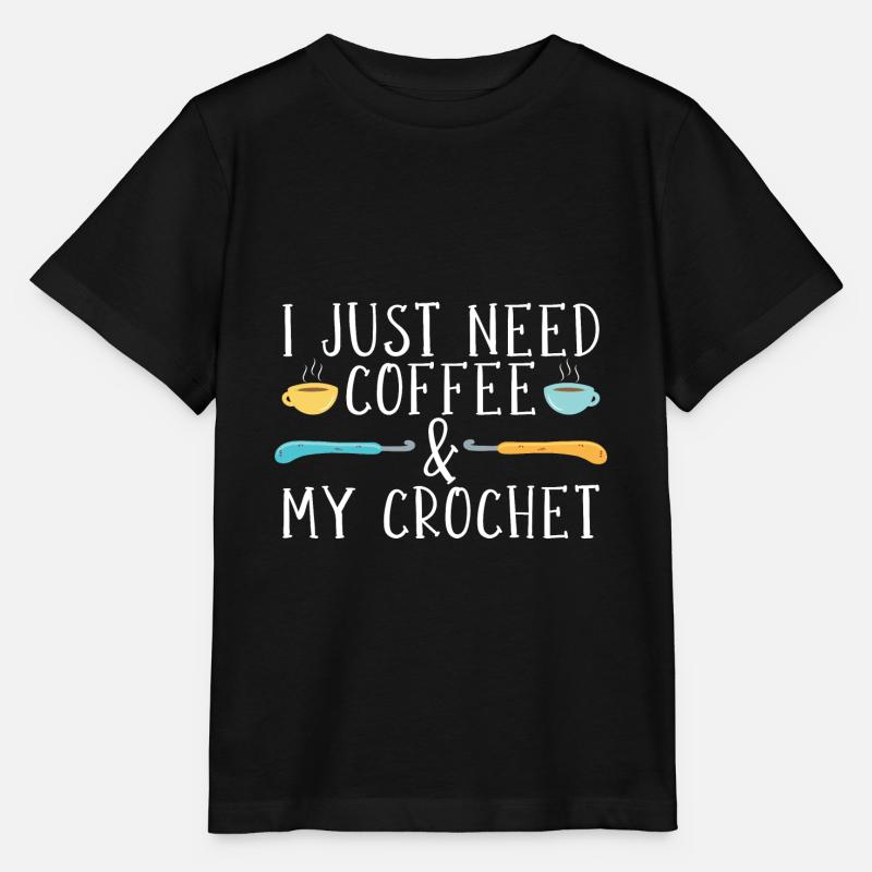 Kaffee & Häkeln - Stanley/Stella Kinder T-Shirt MINI CREATOR  - Schwarz