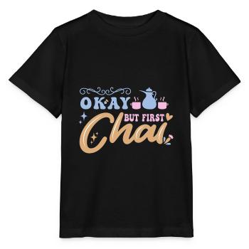 Chai Latte Tee trinken Teetrinker - Stanley/Stella Kinder T-Shirt MINI CREATOR  - Schwarz - Vorne - Mikhail (115cm)