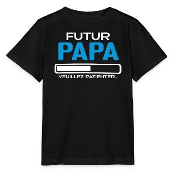 Futur papa Idée Cadeau Futur Père - T-shirt bio MINI CREATOR Stanley/Stella Enfant - noir - Devant - Mikhail (115cm)