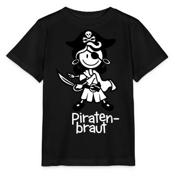 vl086d_piratenbraut_2c_schrift - Stanley/Stella Kinder T-Shirt MINI CREATOR  - Schwarz - Vorne - Mikhail (115cm)