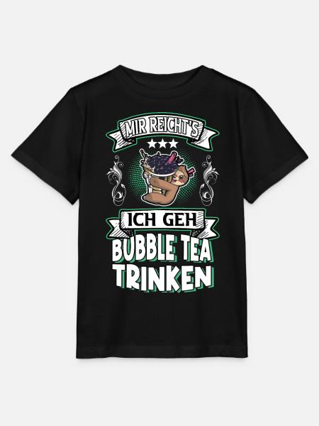 Bubble Tea Sloth Disant Drôle Humour Tendance - T-shirt bio MINI CREATOR Stanley/Stella Enfant - noir