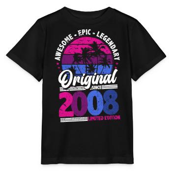 2008 geburtstag perspektive - Stanley/Stella Kinder T-Shirt MINI CREATOR  - Schwarz - Vorne - Mikhail (115cm)