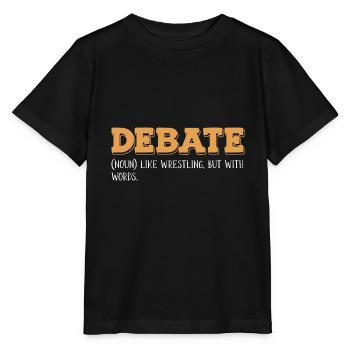Débat Débat argumentation - T-shirt bio MINI CREATOR Stanley/Stella Enfant - noir - Devant - Mikhail (115cm)