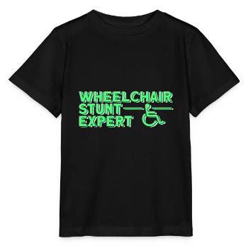 Personnes en fauteuil roulant - T-shirt bio MINI CREATOR Stanley/Stella Enfant - noir - Devant - Mikhail (115cm)