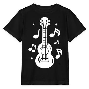 Ukulélé - T-shirt bio MINI CREATOR Stanley/Stella Enfant - noir - Devant - Mikhail (115cm)
