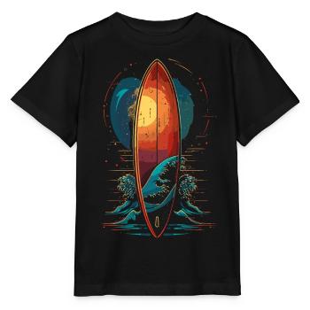 Surfboard - Stanley/Stella MINI CREATOR Kids’ T-Shirt - black - Front - Mikhail (115cm)