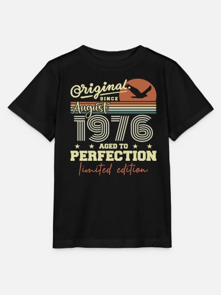 Août 1976 Anniversaire Août 1976 Vintage Août 1976 - Stanley/Stella T-shirt MINI CREATOR til børn - sort